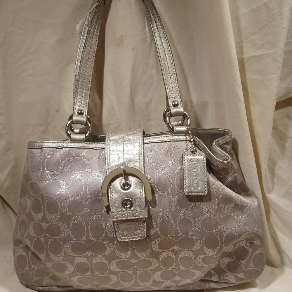 Coach signature shoulder bag